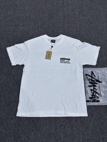 斯图西Fw24发泡短袖 发泡印花 圆筒布230克 款号 Xm026 尺码 S-Xl 颜色 黑色 白色 礼盒一套5 正品开版
