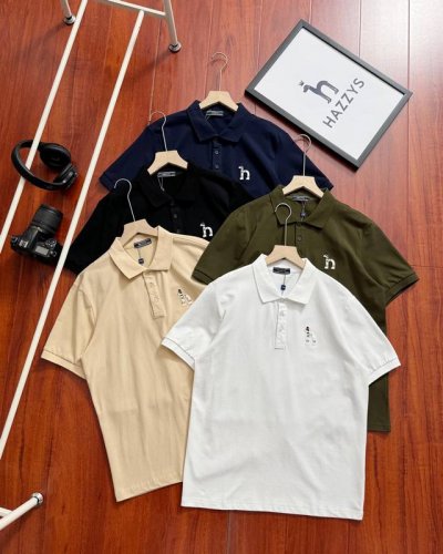 原单品质 专柜在售 Hazzys 哈吉斯新款经典男士短袖 Polo衫 五色齐发-商务休闲纯色领子 小狗刺绣重磅纯棉T恤 短袖Polo衫 高端高品系列 商场热卖款