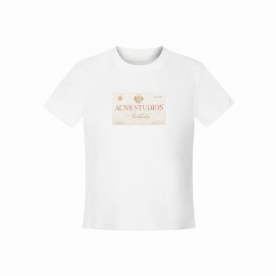Ac家品牌设计师款做旧字母名片印花短袖 女款 短款正肩版型 纯棉260G面料 市场独家高品质 款号：Ac06 尺码：S M L 颜色：白色 黑色 藏蓝色