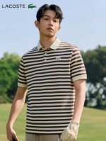 lacoste 法国鳄鱼25Ss夏季新款桑蚕丝条纹翻领短袖Polo衫 带给你不一样法国绅士风情！ 打开男人的衣橱，无论潮男还是宅男，无论是“小鲜肉”还是“老干部