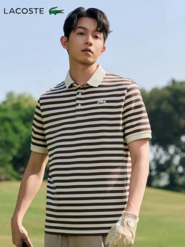 lacoste 法国鳄鱼25Ss夏季新款桑蚕丝条纹翻领短袖Polo衫 带给你不一样法国绅士风情！ 打开男人的衣橱，无论潮男还是宅男，无论是“小鲜肉”还是“老干部