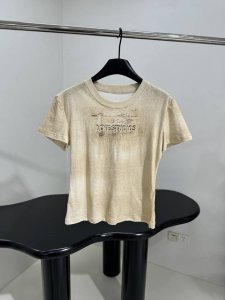 25新品扎染印花T恤 棉质针织平纹面料 全身扎染印花图案 复古做旧做脏设计 修身小版 推荐入手 黄色 Sml