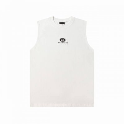 342款 新款 balenciga 巴黎世家 联名前后幅Ogo字母绣花加绣花背心 标准全身绣花技术 纯棉柔软面料 对色定染面料 超精细平网印花工艺 潮流感十足