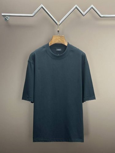 顶级最高版本 尺码偏大 B家 巴黎世家 Balenciaga 经典后背字母Logo重工艺印花圆领半袖T恤短袖 男女同款 情侣款 宽松版型 最高版本 原版面料 高