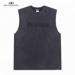 原单 款号：Bl180 上新 Balenciaga 丨巴黎世家*25Ss春夏系列 经典Logo款 水洗破洞宽松无袖T恤 巴黎世家新款无袖新上线！这款时尚新品真的
