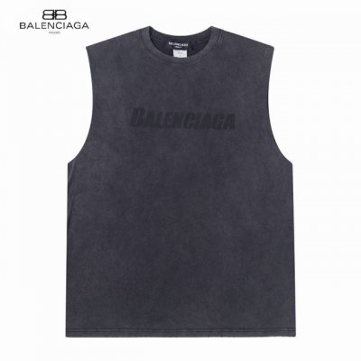 原单 款号：Bl180 上新 Balenciaga 丨巴黎世家*25Ss春夏系列 经典Logo款 水洗破洞宽松无袖T恤 巴黎世家新款无袖新上线！这款时尚新品真的