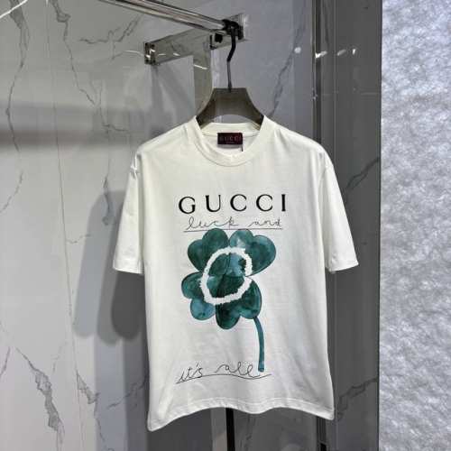 Gucc1 花朵短袖T恤 颜色：黑色 白色 尺码：M~3Xl
