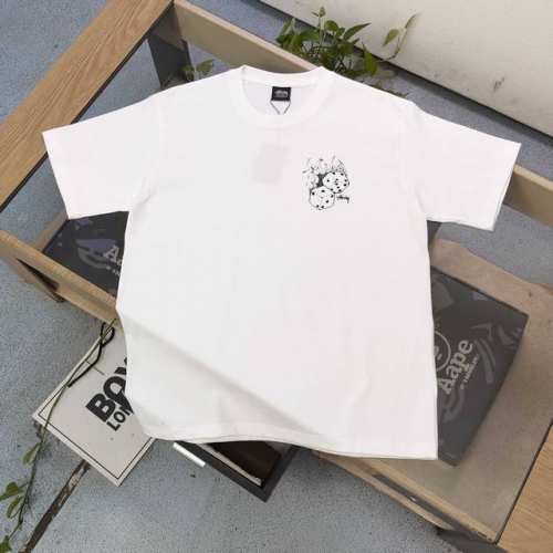 上新 款号：Xbnb084 2025新款Stussy斯图西火焰骰子图案Logo印花休闲情侣宽松短袖T恤，经典永远不会过时、人手必备款，260G纯棉精梳棉不起球不