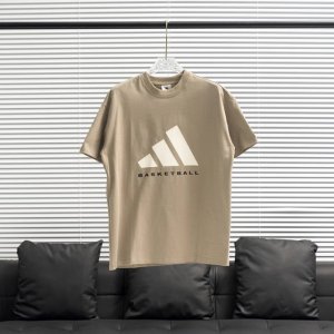 工厂p直供 Adidas丨阿迪达斯Basketball篮球运动短袖T恤 配色：卡其圆领 尺码：Xs-Xl