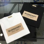Burbe** 巴宝莉2025春夏新款原单男士圆领短袖T恤 高端定制 时尚百搭 柜台同步售卖 印胶印花字母Logo图案设计 客供定制进口双股丝光棉面料，穿着亲肤