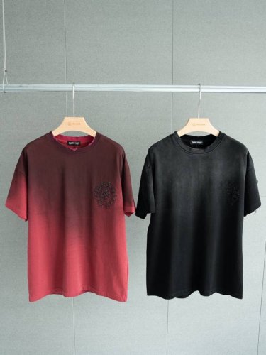 顶级Tee 强势上新 Chrome Hearts S S25 超大水钻尺码标识圆领短袖T恤 货号：9927 颜色： 暗红色 黑色 尺码： S M L Xl 尺寸