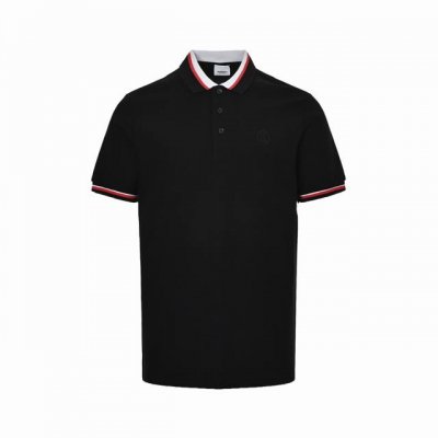 Burberry 巴宝莉 经典黑红条纹polo短袖 选用棉质珠地网眼布打造，衣领为双系统提花定织扁机制成，有弹性，不变形。衣服全部原生布捆边。前胸双层面筒，无明