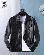 P400 路易威登Lv 高端品质 2025春季新品时尚休闲皮衣连帽夹克外套，进口原版科技面料，上身舒适透气，胸前精致手工工艺Logo，独特设计欧洲时尚风格，反面