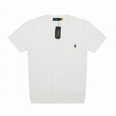 顶级品质 款号 Ds029# 全年不下架 拉夫劳伦Ralph Laurenv领纯色小马刺绣Logo大麻花针织短袖 拉夫劳伦Ralph Lauren女神修身型基础