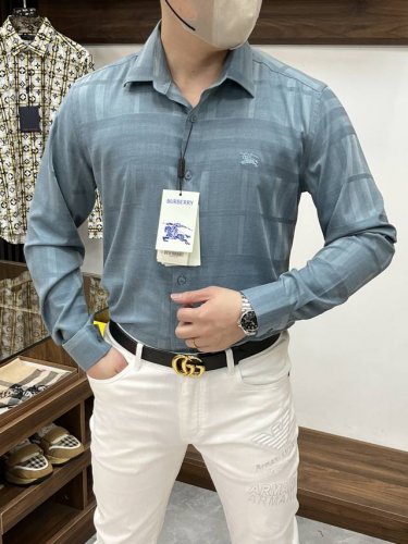 Burberry 巴宝莉- 2540Ss专柜时尚大爆款衬衫 休闲时尚外穿 内搭必备款 舒适好看上身可见 定制进口高端丝光面料 面料手感细腻 贴身舒适不扎肉 穿着