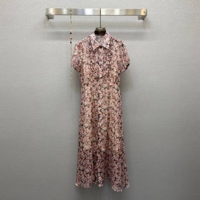 cc*25Ss 数码印花度假风碎花修身连衣裙， 配送腰链 高级面料，颜色:图片色，面料：混纺丝面料 Smlxl