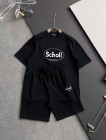 套装Bal、 2025春夏新款男女同款短袖T恤！Logo刺绣设计！极具设计精选客供100%全棉面料，手感柔软亲肤，着身舒适透气性都无法挑剔，实物绝对会让你爱不释