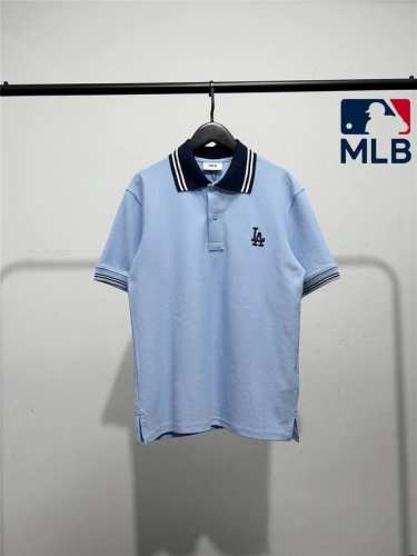 高版本 Mlb柜子新款袖子条纹polo衫 三标齐全 三吊卡 原厂包装 高端品质2025Mlb Ny 经典小标刺绣Logo学院风polo衫 情侣圆领短袖高端品质
