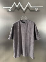 p110 gvc纪梵*2024Ss春夏短袖T恤新款 定织定染满G毛巾面料，细节到位，采用高克重高密度面料，布料经过洗水处理，手感更加舒适，男女同款 颜色：黑色