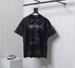 Balenciaga 巴黎世家 倒影月 光夜巴黎铁塔短袖 工艺说明：采用重磅16S精棉平纹针织面料，搭配32S+70D拉架螺纹，克重280G，前后幅倒影月光夜巴