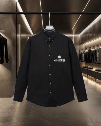 Balenciaga 巴黎 爆款来袭 Wi-Fi 情人节限定荧光变色Logo印花长袖宽松版型衬衫 2025Ss官网新款长袖 衬衫 衬衣，精美印花变色 高端版本，