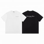 款F01 Dior dior 迪奥2025春夏新款破洞印花Logo短袖T恤 原版面料高版本高品质 网红明星同款 定制定染简约基础款 简单大气 精致时尚 纯棉面料