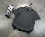 潮牌Saint Laurent Paris Ysl圣罗兰灰色新款刺绣Polo衫短袖 男女同款情侣 混纺双面珠地面料 克重240克 定制螺纹无色差！纽扣定制字母L