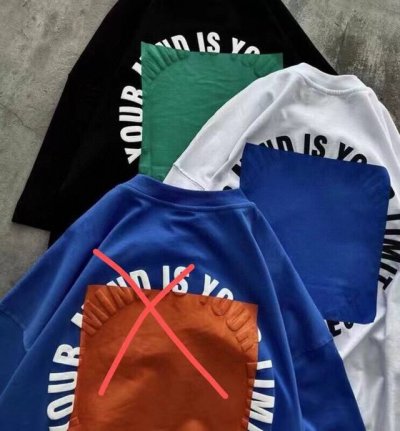 款号T1031 颜色：黑 白 尺码：S M L Xl 重工热固大面积油墨发泡 反复刷十几次浆才有这样的效果 细节还原到位 独特的反转Logo印花 个性且不易撞款