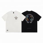 款D03 克罗心 高品质 Chrome Hearts 克罗心 2025春夏最新基础短袖T恤 重工刺绣 潮流感十足定染纯棉面料320克 Os版型 颜色:黑 白 码