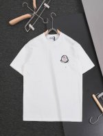 款号：M1015 Moncler 蒙口 官网同款印花图案 双纱纯棉短袖 前后涂鸦Loog印花 - 260G双纱纯棉顶级面料 手感柔软 百分百纯棉独家出货 定染硫