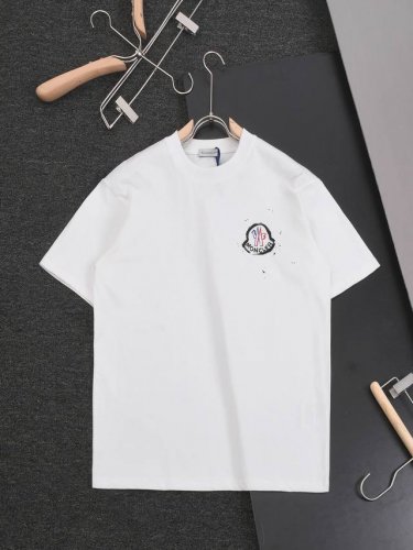 款号：M1015 Moncler 蒙口 官网同款印花图案 双纱纯棉短袖 前后涂鸦Loog印花 - 260G双纱纯棉顶级面料 手感柔软 百分百纯棉独家出货 定染硫