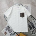 上新 纯原臻品 顶级复刻 Louis Vuitton Lv路易威登 新款老花压印口袋提花休闲圆领短袖T恤 款号：339 颜色：黑色 白色 尺码：S-Xl 购入原