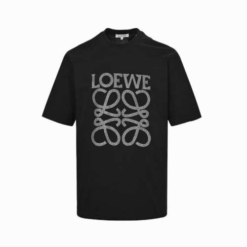 Loewe 罗意威 烫钻Logo短袖 妥妥的纯欲天花板本命黑T 烫钻搭配黑Tsao里Sao气有点小高级 纯棉260G双纱面料 三标水洗齐 万能黑T回头率百分百男