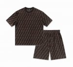 套装 系列 # Fendi 2025Fall 春夏新款系列 老花提花天鹅绒短袖 定织定染纯棉100%克重300G面料 定位剪裁巨费料 Size：S M L Xl