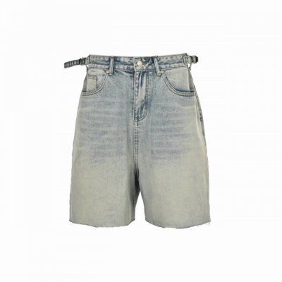 balenciaga 巴黎世家 24Ss 做旧流苏裤脚牛仔短裤 Size:Xs-L