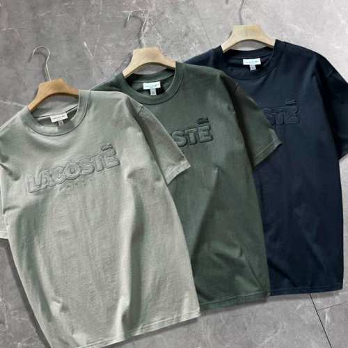 高品质 lacoste法国鳄鱼男装官网新款休闲纯棉舒适短袖正肩T恤 官网新款 胸前大刺绣 高品质货全棉230克洗水面料 柔软舒适 品质超好 基础款主要就是品质货