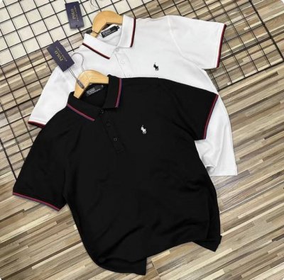 上新 保罗polo衫 限量款爆款推荐25年新款Ralph Lauren拉夫劳伦保罗大马标刺三粒扣胸前刺绣小标翻领polo衫短袖 专柜同步64支定制级别双重水洗珠