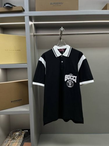 Gucci 古驰 拼色口袋印花新款polo衫 原版面料 官方同款 采用210克纯棉珠地面料 定制 同缸染面料 手感非常舒服爽滑 版型挺阔有型 一线品牌代工厂p出