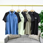 报单号：2016#Tnf 北面2025夏季新品翻领短袖polo衫，胸前采用硅胶标，绝对高品质的东西，不论是面料还是做工很上档次的一款，面料有弹力上身不紧绷，不用