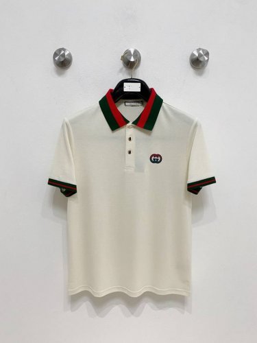 新品上市 古驰 2025Ss夏季新款字母Logo男士翻领Polo衫！经典商务男款，高端男装的天花板级别的商务男款！简约时尚大气不失优雅，单穿内搭体面过人，品质控