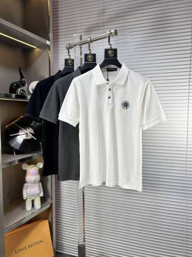 Chro*克罗心 Ss25早春新款翻领polo衫 高品质珠地棉材质 雍容华贵的品牌风格，260克重 客供进口面料 做出来的衬衫也是版型垂顺挺括，并且还抗皱抗起球
