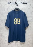 balenciaga巴黎世家顶级版本1:1官网品质 新款前后双B比特币印花短袖T恤 比特币彩拔工艺 网点+胶浆的融合 只有进口椭圆机才能展现出来 面料260G双