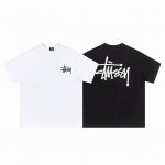 高品质 stussy情侣款圆领短袖T恤 明星同款 上身帅气时尚个性潮流短袖T恤 简单有个性 上身效果巨帅 打底外穿都很好看 颜色搭配也超赞的 特别定制280克双