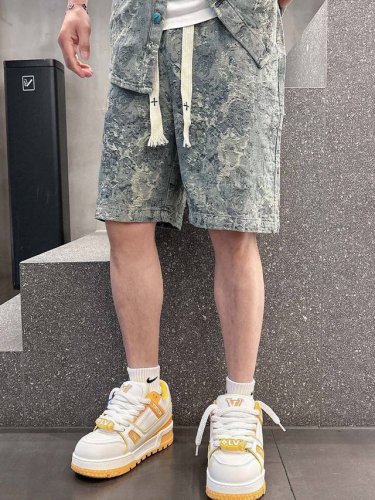 短裤 上衣 驴家Sottfrunk系列提花牛仔短袖套装 Lv 夏季新款路易*登 Sottfrunk系列提花牛仔短袖套装，高端版本！专柜定制最新面料，定织定染的洗
