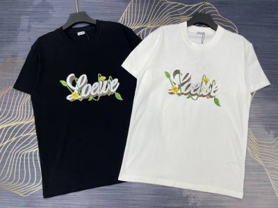 上新 Loewe罗意威2025春夏新款印花字母Logo圆领短袖T恤 高版本高版本 280克精棉面料 全网独家首发 百搭款细节处理完美 进口印花Logo工艺 十分
