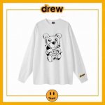 配赠原版硅胶钥匙扣 Drew House 素描小熊 美式潮牌贾斯汀比伯同款宽松高街纯棉长袖T恤 男女同款 Size：S-Xl Color：白色、黑色 Numbe