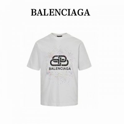 balenciaga 巴黎世家 24Ss 泼墨锁扣印花短袖 印花材料采用安全环保无毒婴儿认证的发泡材料 印花轮廓清晰干净 有康丽机器出来的质感 如果衣服要清洗的