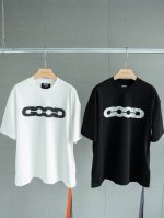 裂变”设计 超多明星上身 原厂品质 Good Brand纯色裂变字母Logo 印花 宽松 圆领短袖T恤 男女款 尺码：1 2 3 4 颜色：黑色 白色 尺码表