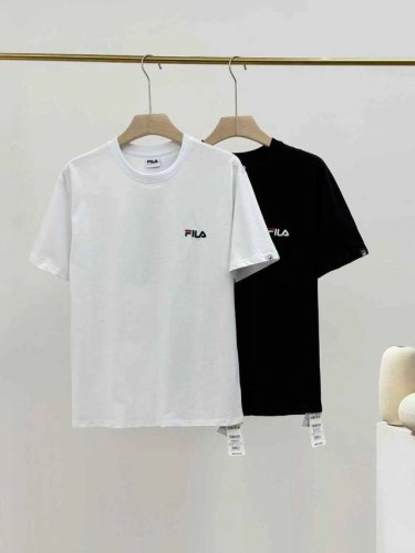 Fila裴乐Tshirt2025新款男女同款T衫短袖T恤圆领休闲运动上衣 夏季情侣款男士女士 牛奶肌肤丝滑柔顺 经典款简约舒适百搭透气圆领衫短袖T恤Tf51W0
