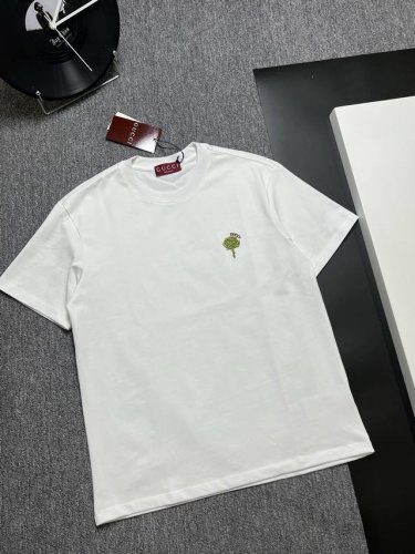 Gucci 25S夏款 颜色 黑色 白色 尺码 S M L Xl 前绣花 280G精梳紧密棉 高品质 男女同款